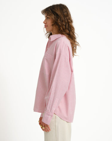 TILTIL Pippa Seersucker Shirt Red - Things I Like Things I Love