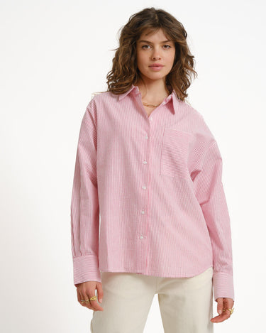 TILTIL Pippa Seersucker Shirt Red - Things I Like Things I Love