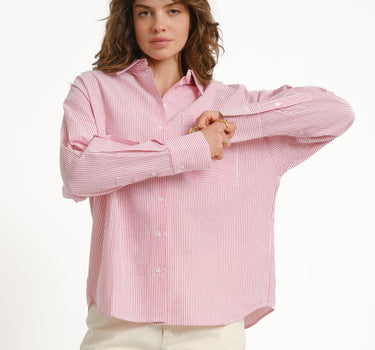 TILTIL Pippa Seersucker Shirt Red - Things I Like Things I Love