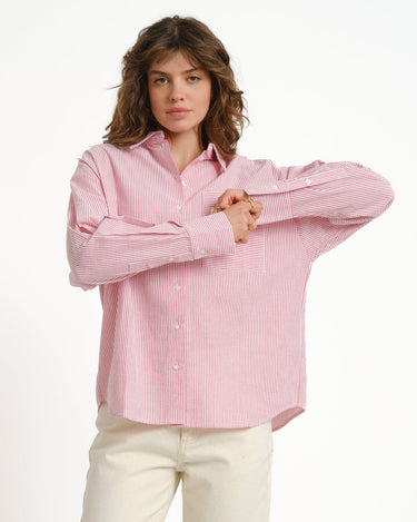 TILTIL Pippa Seersucker Shirt Red - Things I Like Things I Love