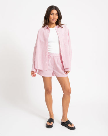 TILTIL Pippa Seersucker Shirt Red - Things I Like Things I Love