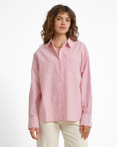 TILTIL Pippa Seersucker Shirt Red - Things I Like Things I Love