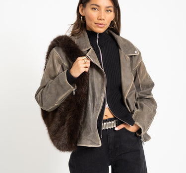 TILTIL Pixie Contrast Zipper Cardigan Zwart - Things I Like Things I Love