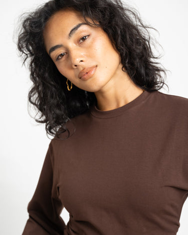 TILTIL Pleated Tammy Longsleeve Bruin - Things I Like Things I Love
