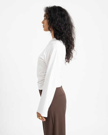 TILTIL Pleated Tammy Longsleeve Wit - Things I Like Things I Love