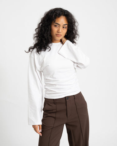 TILTIL Pleated Tammy Longsleeve Wit - Things I Like Things I Love
