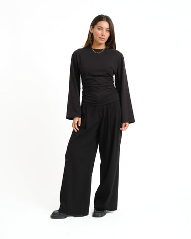 TILTIL Pleated Tammy Longsleeve Zwart - Things I Like Things I Love