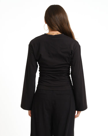 TILTIL Pleated Tammy Longsleeve Zwart - Things I Like Things I Love