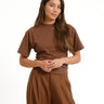 TILTIL Pleated Tammy Tee Bruin - Things I Like Things I Love