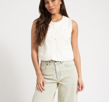 TILTIL Polly Gilet Embroidery Off - white - Things I Like Things I Love