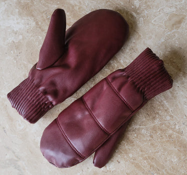 TILTIL Puffy Mittens PU Bordeaux - Things I Like Things I Love