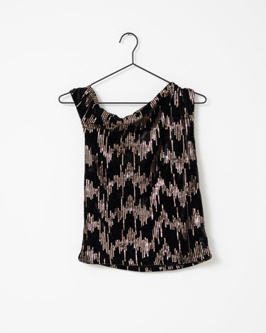 TILTIL Rapha Off Shoulder Sequins Top Black - Things I Like Things I Love