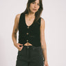TILTIL Richelle Knit Top Button Black One Size - Things I Like Things I Love
