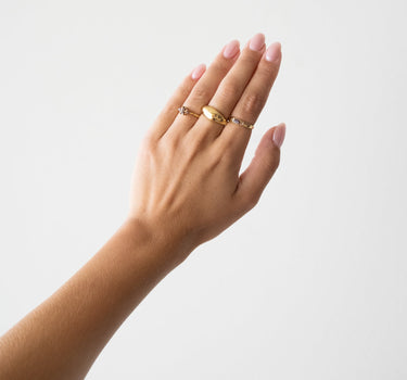 TILTIL Ring Choco Zircon Goud - Things I Like Things I Love