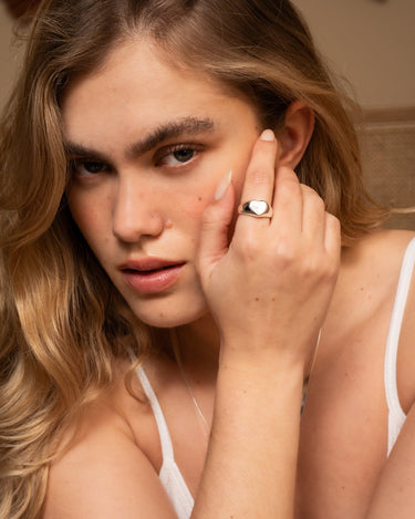 TILTIL Ring Silver Heart Signet - Things I Like Things I Love