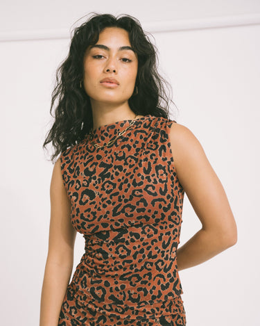 TILTIL Rody Mesh Top Leopard Orange - NO - Things I Like Things I Love