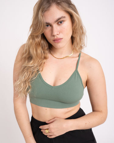 TILTIL Ruby Rib Bra Green One Size - Things I Like Things I Love