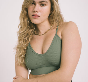 TILTIL Ruby Rib Bra Green One Size - Things I Like Things I Love