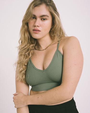 TILTIL Ruby Rib Bra Green One Size - Things I Like Things I Love