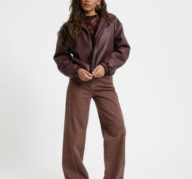 TILTIL Saar PU Bomber Bordeaux - Things I Like Things I Love