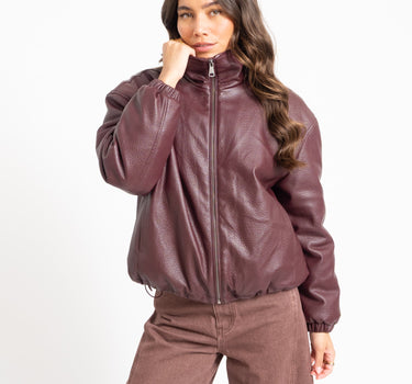 TILTIL Saar PU Bomber Bordeaux - Things I Like Things I Love