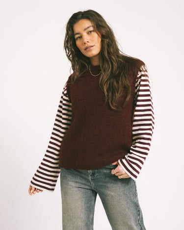 TILTIL Sabine Spencer Knit Bordeaux One Size - Things I Like Things I Love