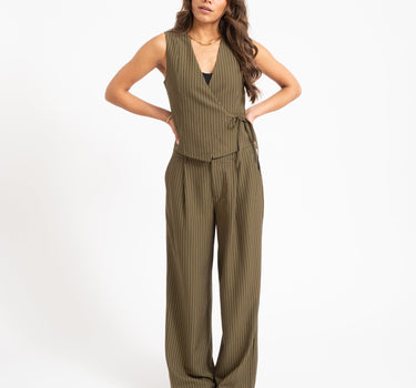 TILTIL Sanne Pinstripe Pantalon Groen - Things I Like Things I Love