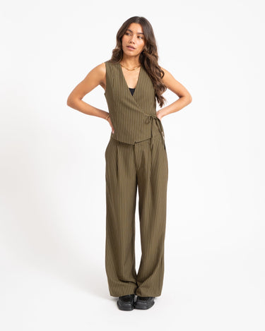 TILTIL Sanne Pinstripe Pantalon Groen - Things I Like Things I Love