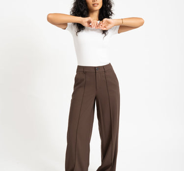 TILTIL Sanne Pintuck Pantalon Bruin - Things I Like Things I Love