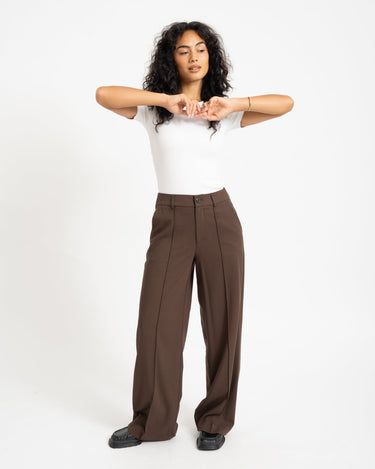 TILTIL Sanne Pintuck Pantalon Bruin - Things I Like Things I Love