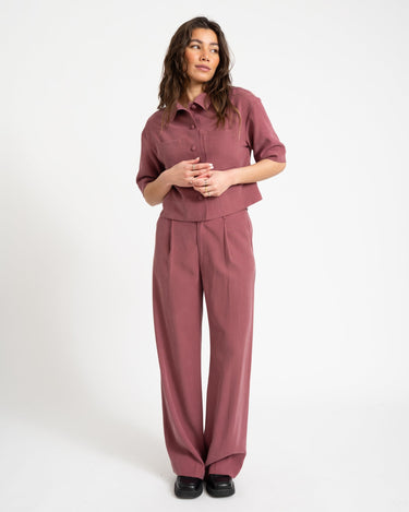 TILTIL Sanne Rayon Pantalon Aubergine - Things I Like Things I Love