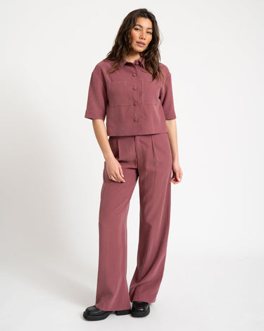 TILTIL Sanne Rayon Pantalon Aubergine - Things I Like Things I Love