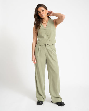 TILTIL Sanne Rayon Pantalon Sage - Things I Like Things I Love