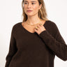TILTIL Sapha V - neck Knit Brown One Size - Things I Like Things I Love
