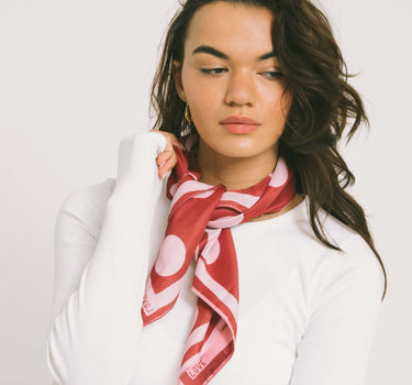 TILTIL Satin Scarf Dots Pink - Things I Like Things I Love