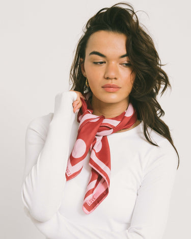 TILTIL Satin Scarf Dots Pink - Things I Like Things I Love