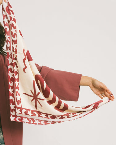 TILTIL Satin Scarf Luna Bordeaux - Things I Like Things I Love