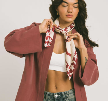 TILTIL Satin Scarf Luna Bordeaux - Things I Like Things I Love