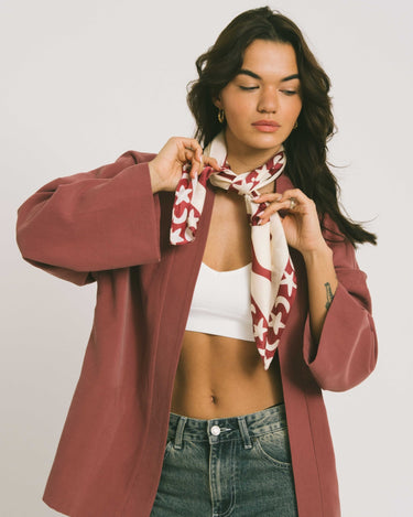 TILTIL Satin Scarf Luna Bordeaux - Things I Like Things I Love
