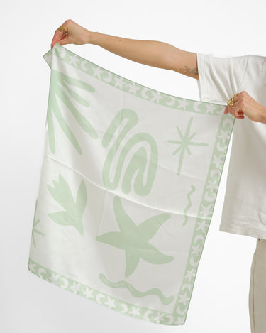 TILTIL Satin Scarf Luna Light Green - Things I Like Things I Love