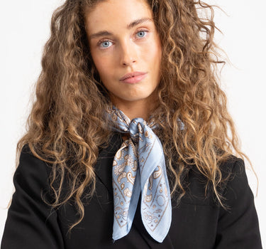 TILTIL Satin Scarf Muse Paisley Light Blue - Things I Like Things I Love