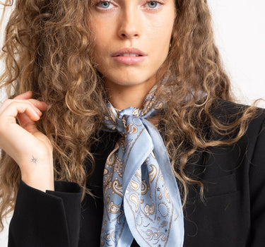 TILTIL Satin Scarf Muse Paisley Light Blue - Things I Like Things I Love