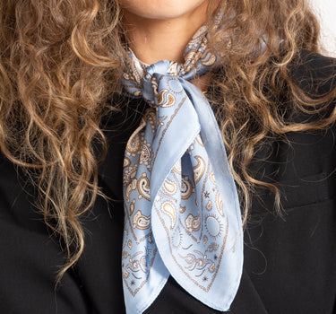 TILTIL Satin Scarf Muse Paisley Light Blue - Things I Like Things I Love
