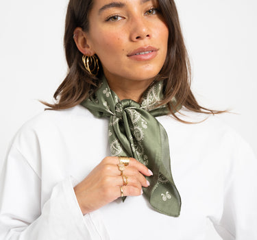 TILTIL Satin Scarf Palm Groen - Things I Like Things I Love
