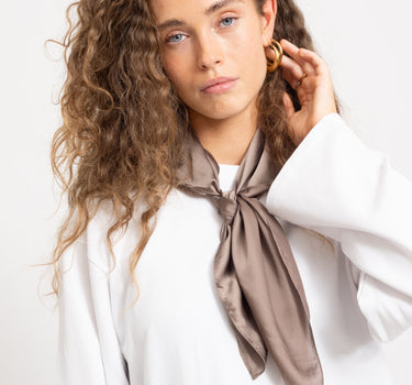 TILTIL Satin Scarf Tonal Brown - Things I Like Things I Love