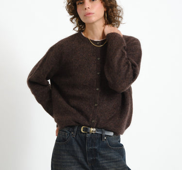TILTIL Senna Mohair Cardigan Bruin - Things I Like Things I Love