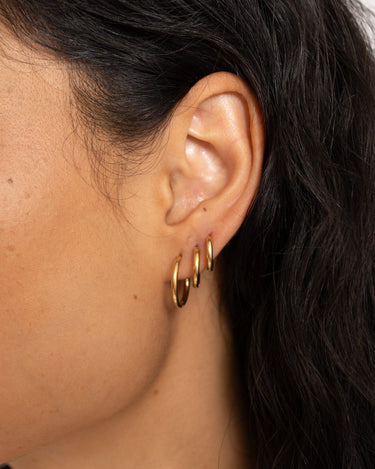 TILTIL Set of 2 Basic Hoopy Goldplated - Things I Like Things I Love