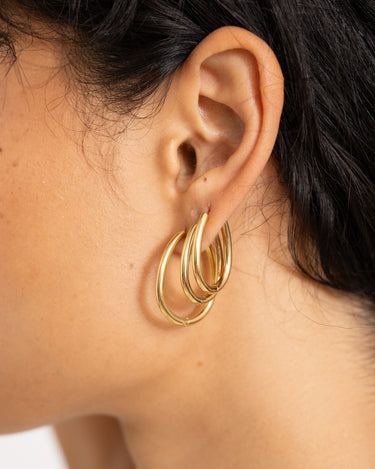 TILTIL Set of 2 Basic Oval Hoopy Gold - Things I Like Things I Love