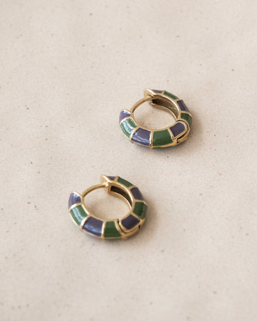 TILTIL Set Of 2 Double Colored Hoop Earrings Gold - Things I Like Things I Love