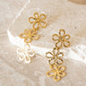 TILTIL Set of 2 Earrings Flower Long Gold - Things I Like Things I Love